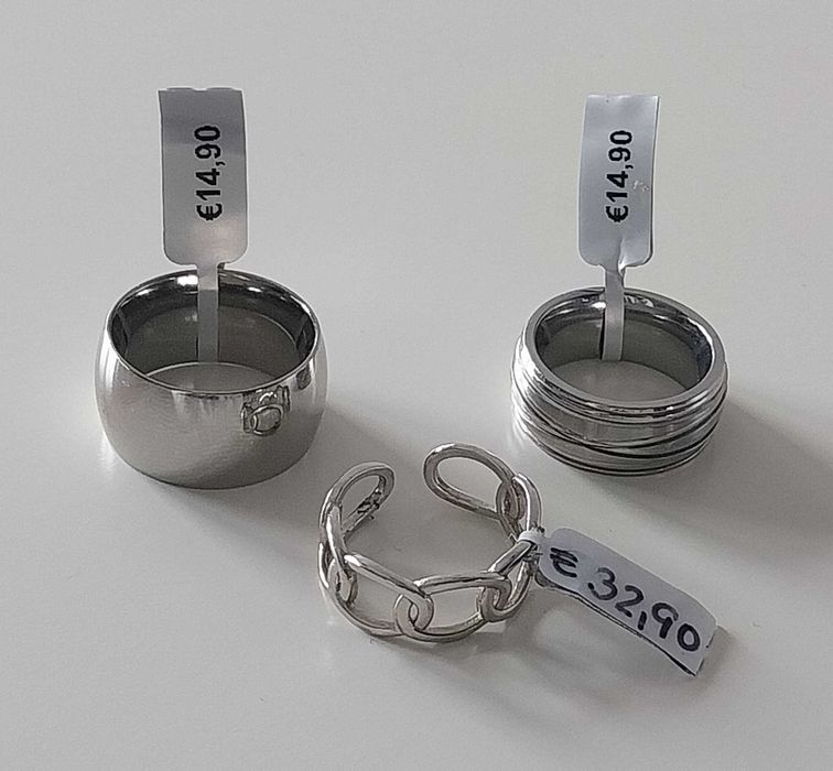 Stone  -  Anéis em prata e aço