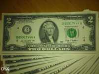 Доллары США, купюра 2 доллара