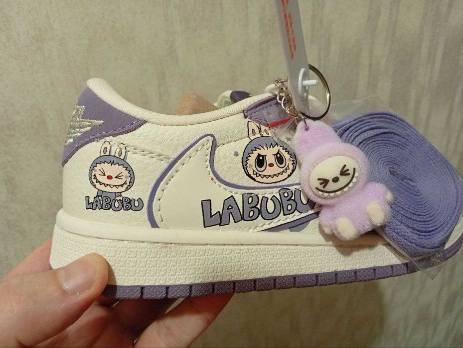 Кросівки Nike Dunk Air Jordan x Travis Scott x Labubu Purple
