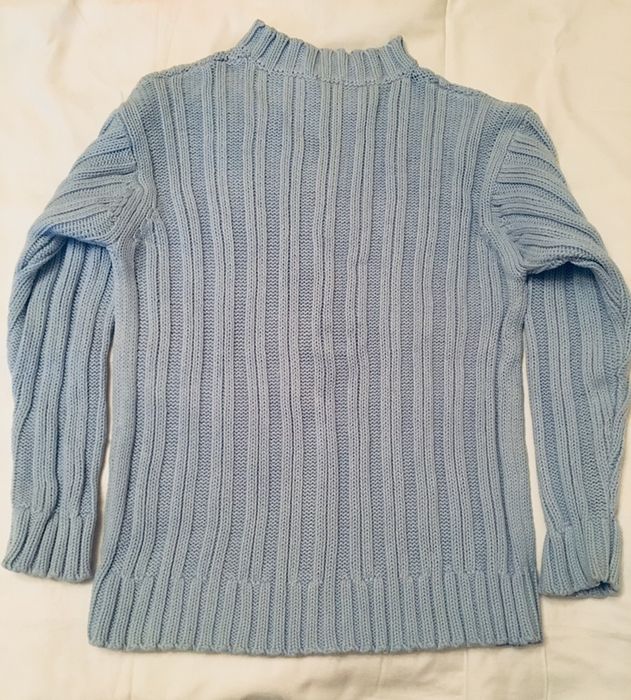 Свитер CYRILLUS, 100% cotton, голубой цвет, 1,65-1,70-рост, б/у