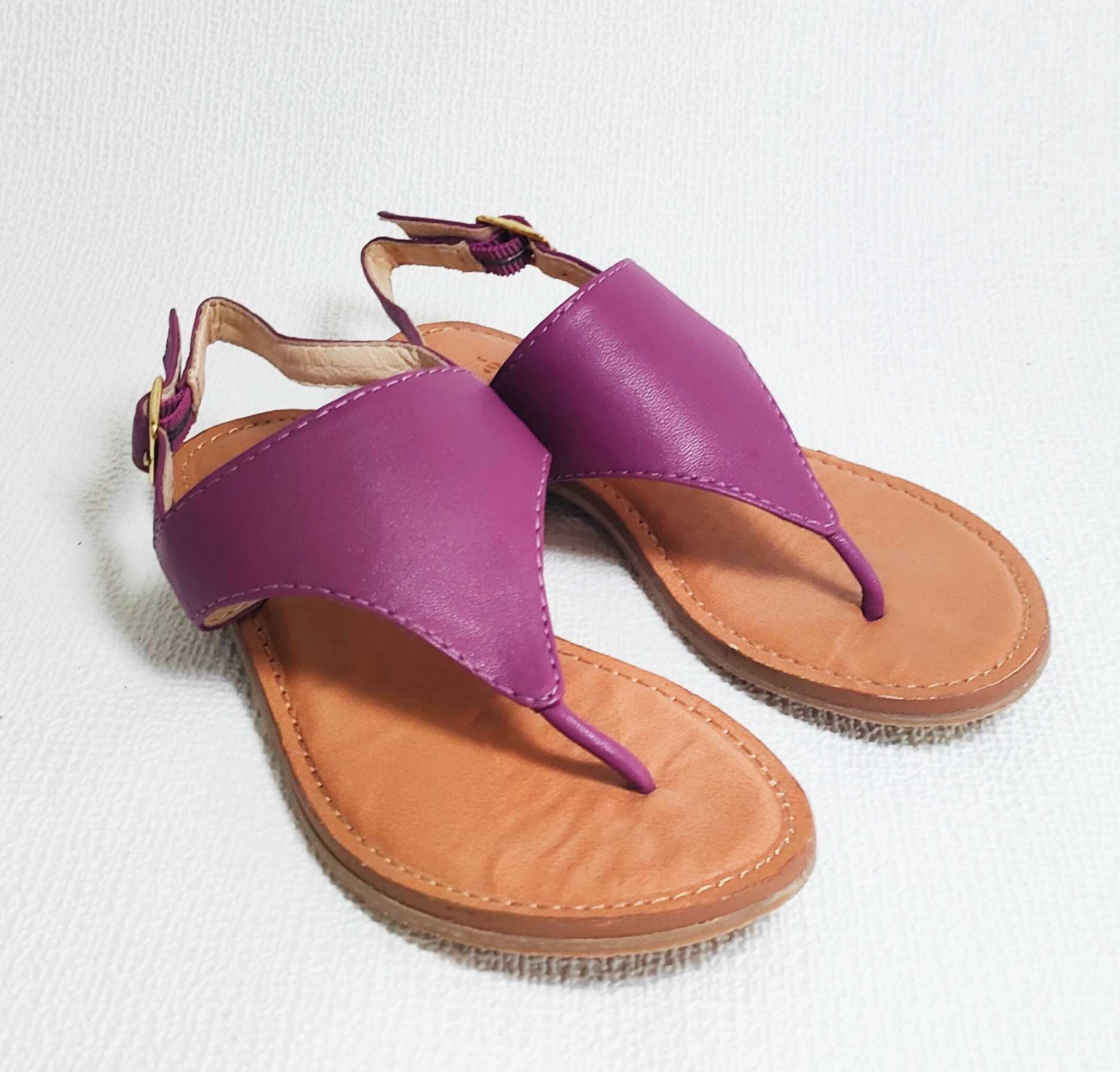 Sandały sandałki skórzane dla dziewczynki japonki LA REDOUTE 29 18 cm