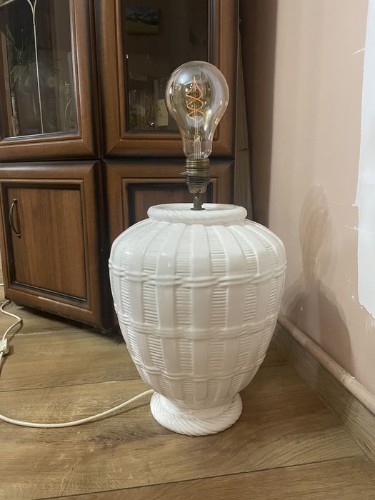 Dwie lampy klosz puchar vintage