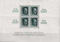 znaczki pocztowe - Deutsches Reich 1937 bl.9 kat.250€ - A.Hitler