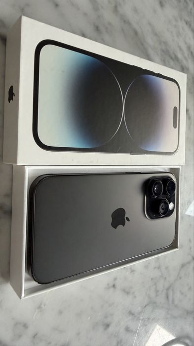 iPhone 14 Pro, Space Black, 128GB + 9 kabli lightning