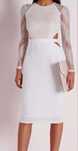 Vestido branco renda - Missguided