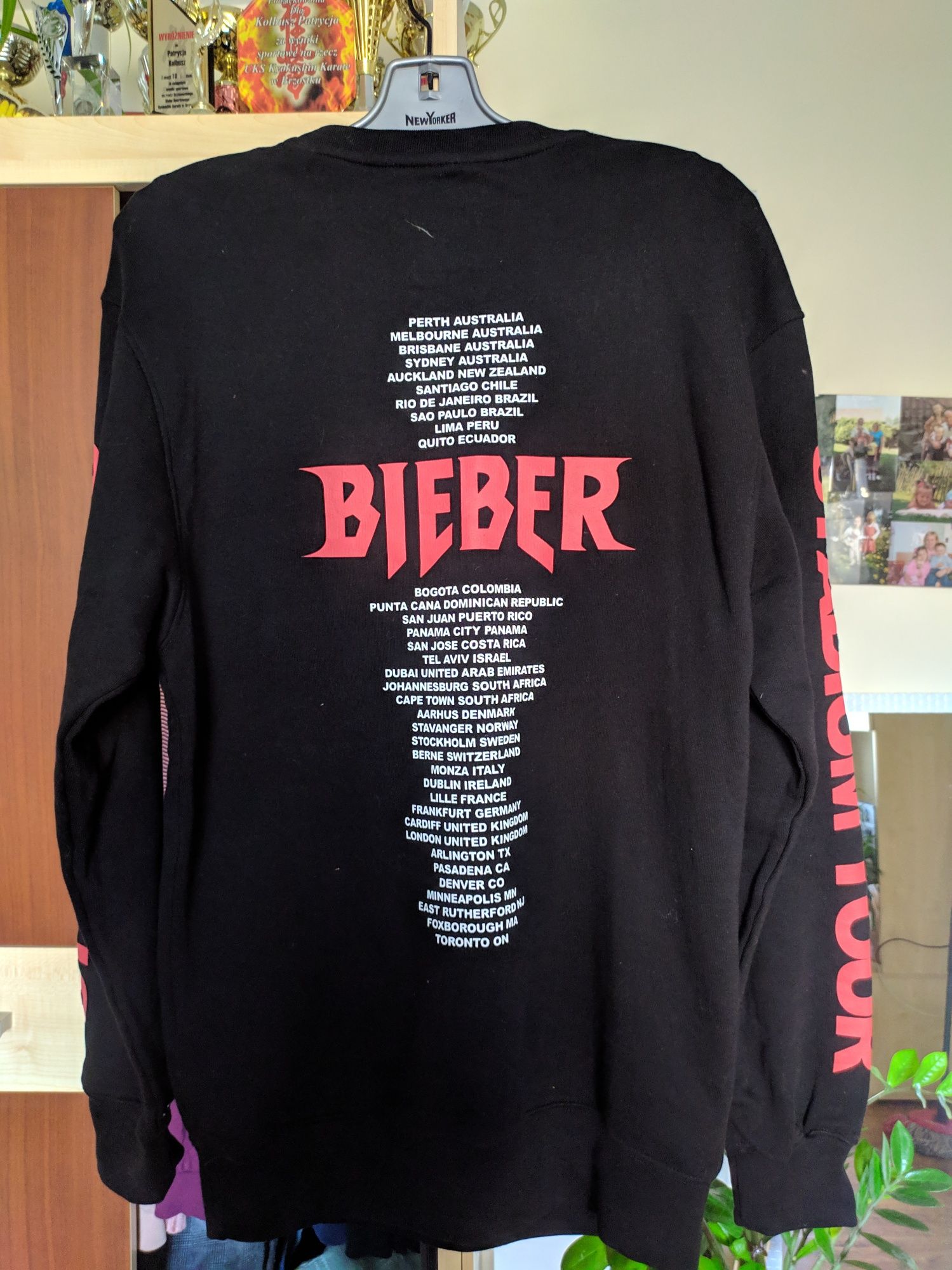 Czarna bluza Justin Bieber stadium tour rozmiar