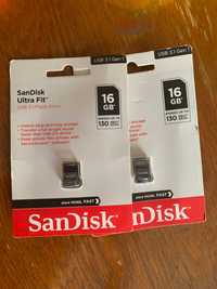 Флеш пам'ять  16GB USB 3.1 / USB SanDisk Ultra Fit