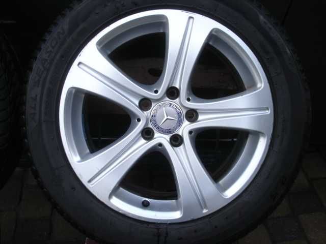 Mercedes alu org. i prawie nowe opony wielosezonowe 225/55/17