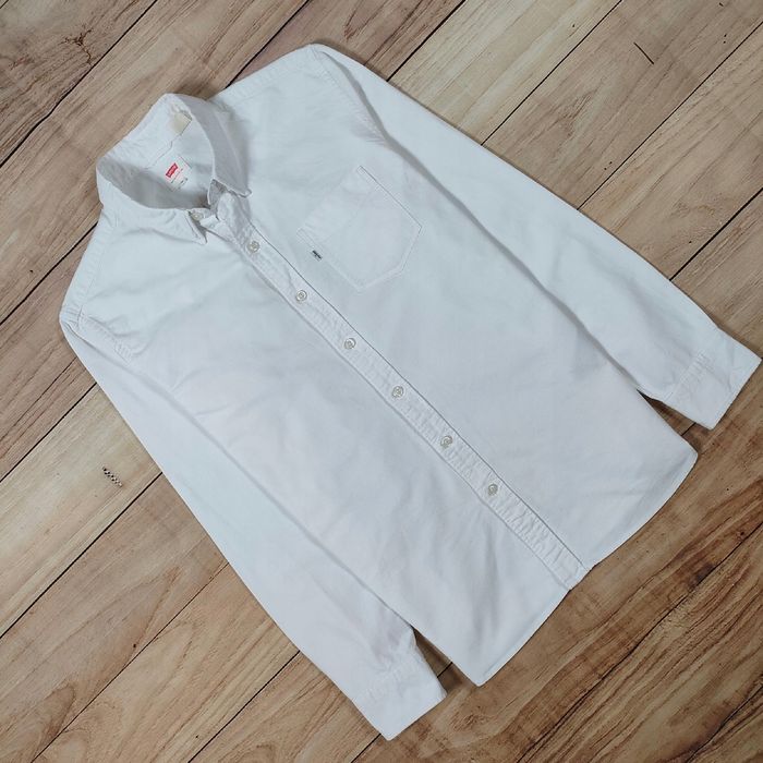 LEVI'S Koszula Biała Męska Logowana r. M