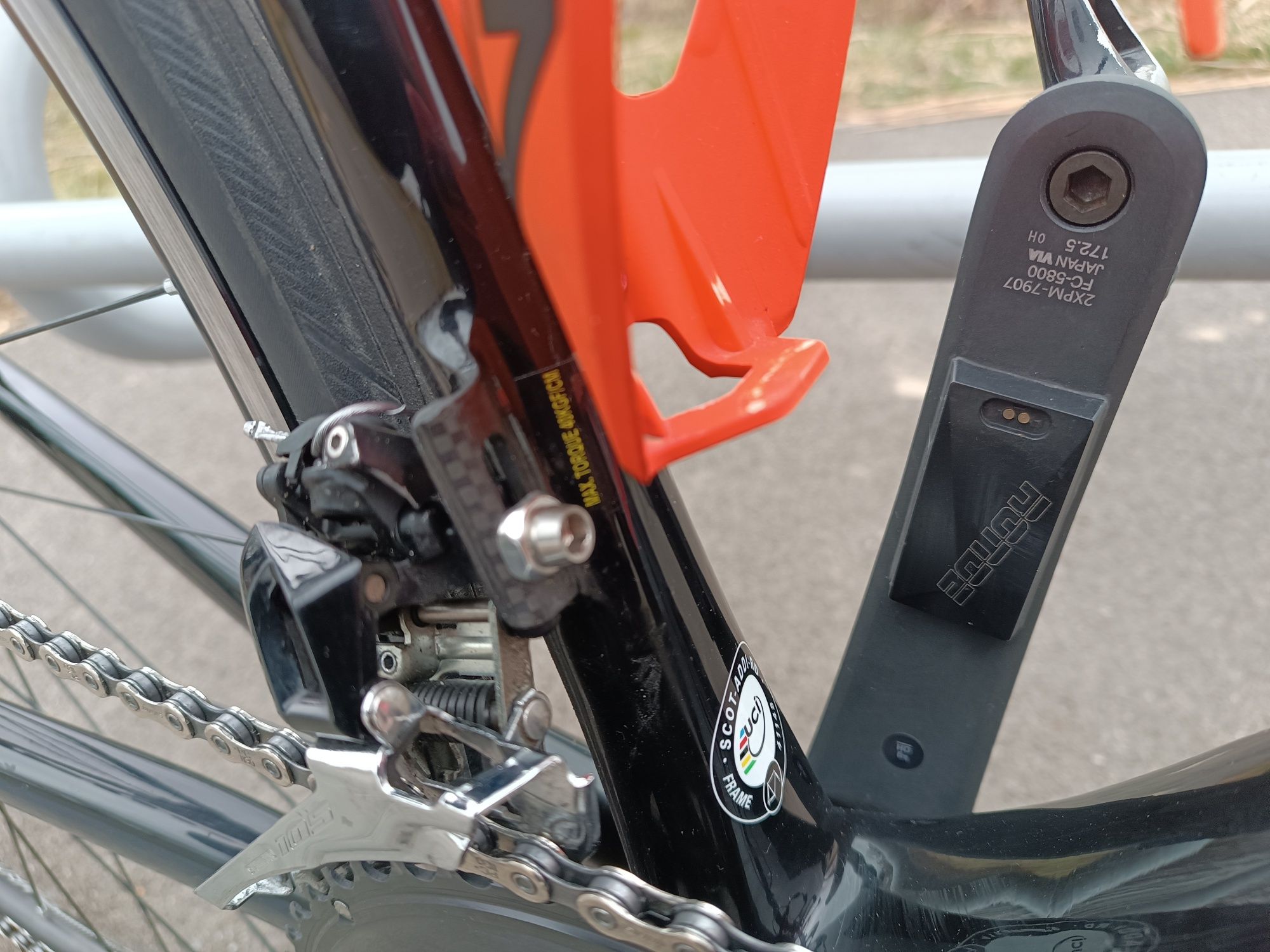 Rower szosowy Scott Addict RC 10 2018, pomiar mocy RONDE, DT Swiss 350