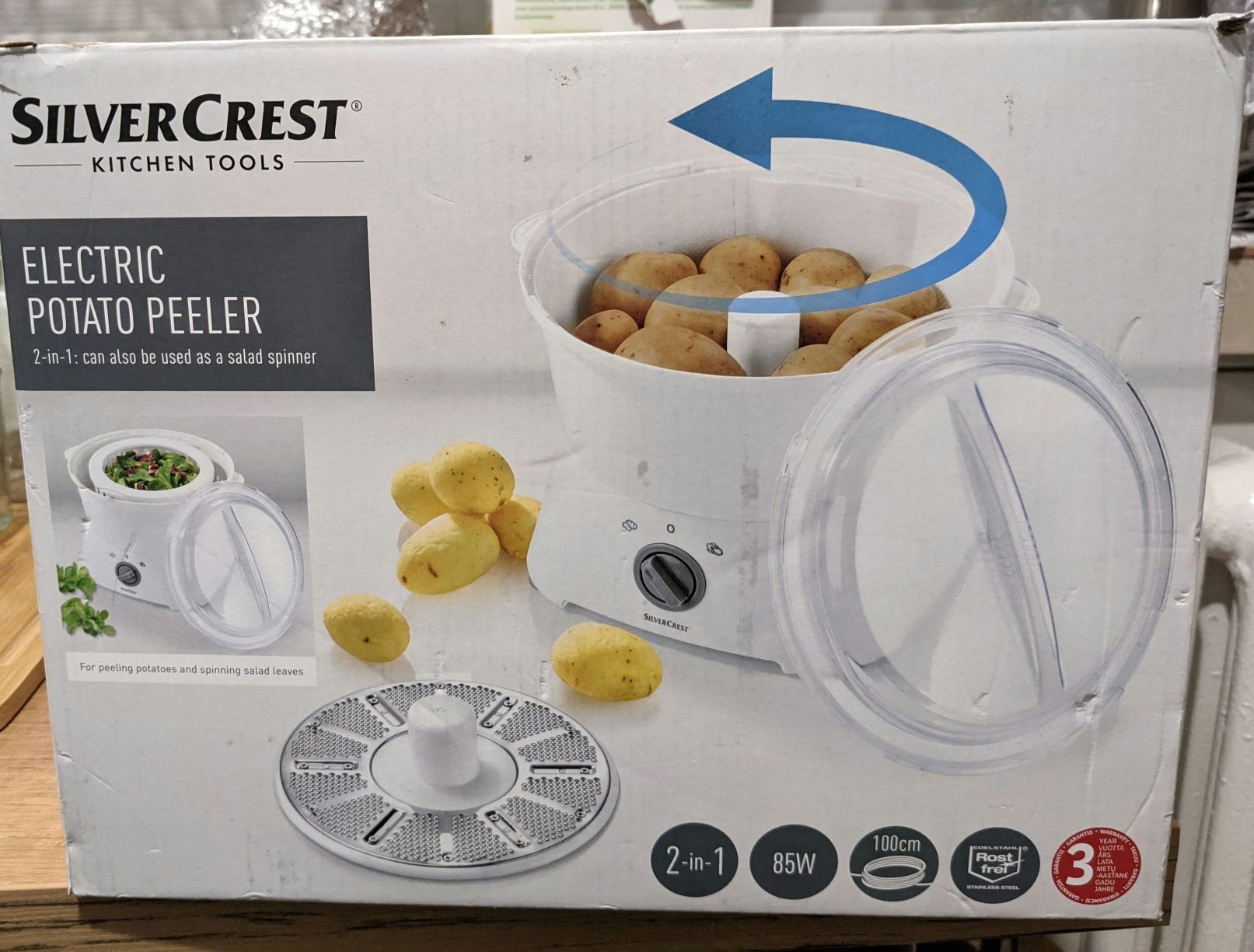 Obieraczka do ziemniaków, suszarka do sałaty, kapusty Lidl silvercrest