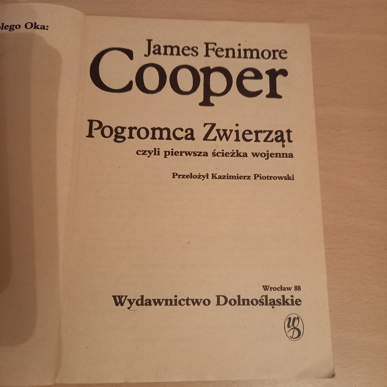 James Fenimore Cooper Pogromca zwierząt