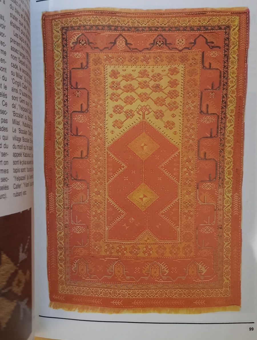 Livro de tapetes turcos, em francês de 1989. PORTES GRÁTIS.