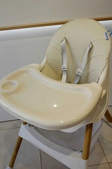 стульчик еко кожа для кормления отсек для игрушек стул белый