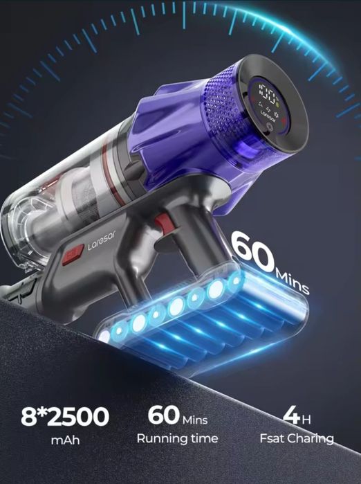 Odkurzacz pionowy bezprzewodowy Laresar V7 500W alternatywa Dyson