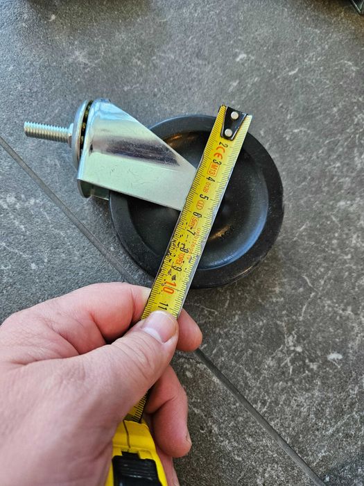 Ролик/колесо поворотне 10 см резинове нове для ящиків /меблів