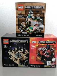 Sets Lego Minecraft 21105, 21106, 21107