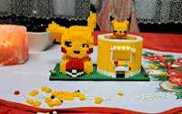 Klocki konstrukcyjne etui na kredki DIY Pikachu pokemon