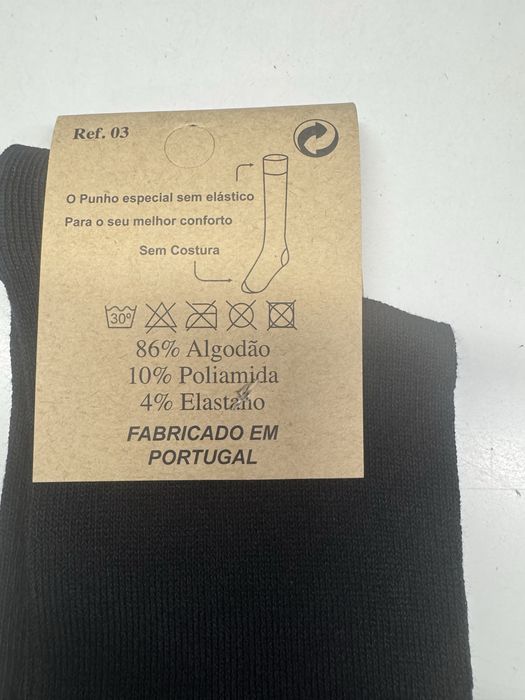 12 pares de meia de algodao