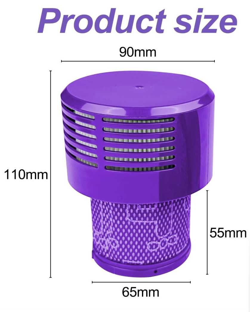 Fousenuk 2 Pack Filter Kompatybilny z Dyson V10