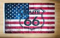 Nows flaga Route 66 USA 90x150 cm loft club garaż motor bar ozdoba