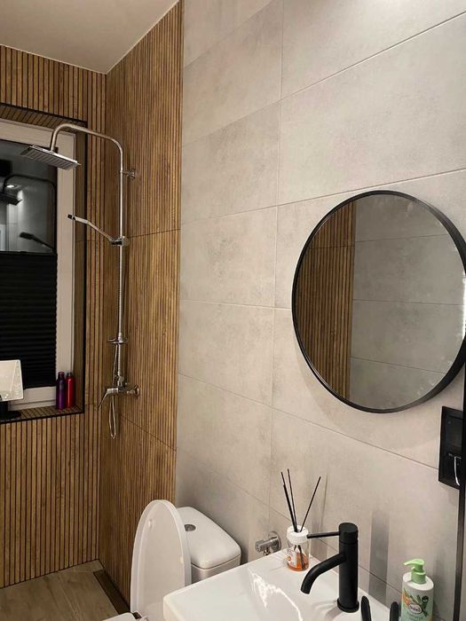 NOWE Lustro Łazienkowe Okrągłe w Ramie Loft 50cm XXL Czarne