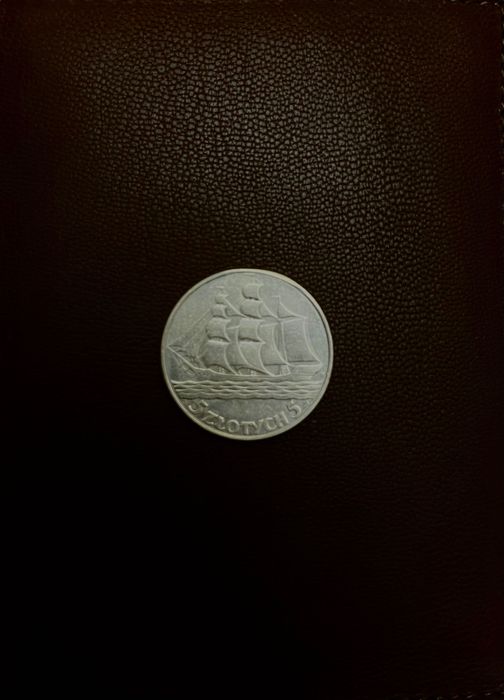 Moneta Żaglowiec 1936 5zł