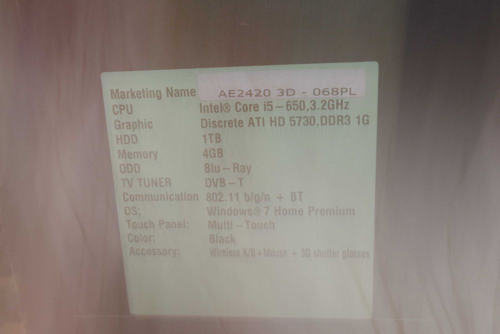 Komputer MSI all in one PC 24 dotykowy