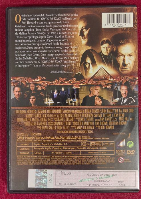 Filme DVD "O Código Da Vinci"