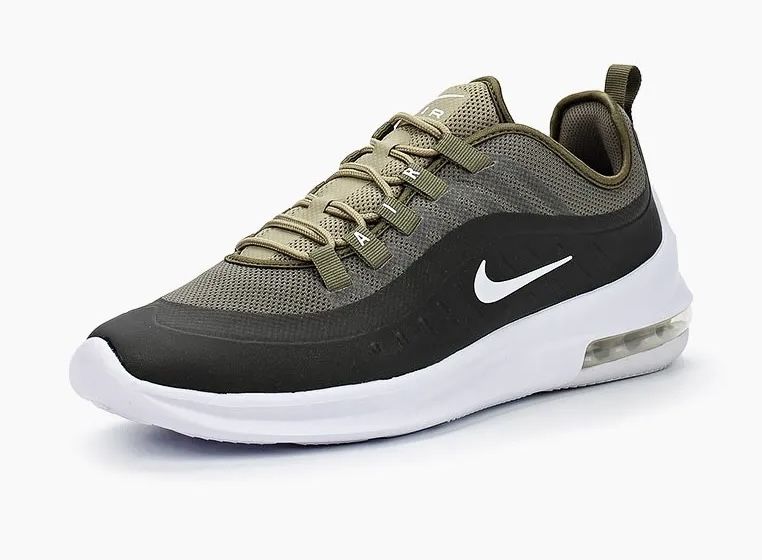Кроссовки Nike Air Max Axis, Найк, Эир, Аир, чёрный, оливковый.