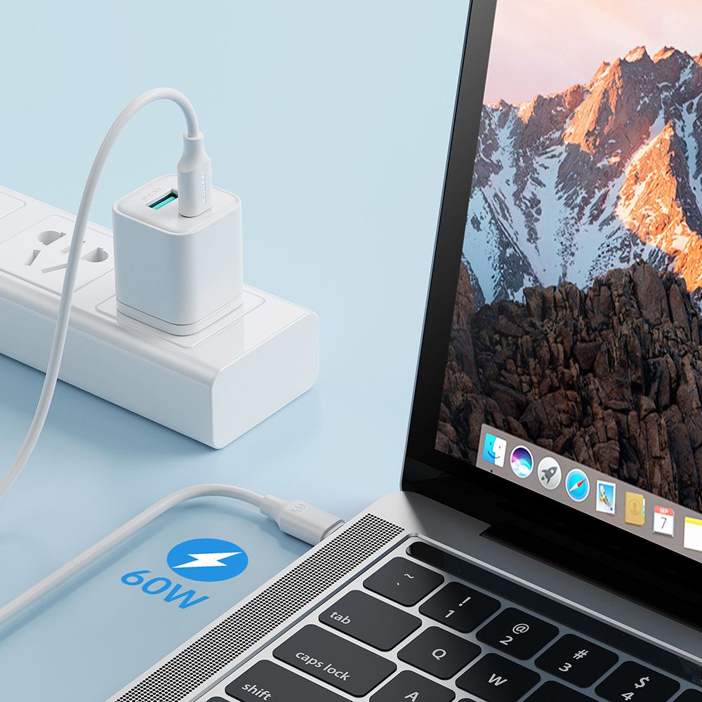 kabel przewód usb-c - usb-c 480mb/s 60w 1m biały
