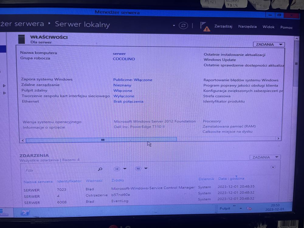 Serwer Dell model E11S 8GB