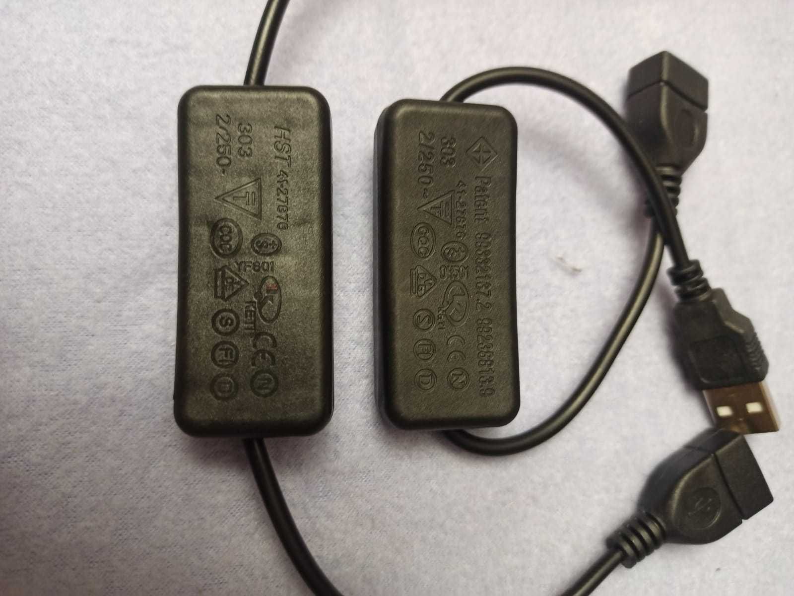 USB кабель удлинитель с выключателем комплект 2 шт