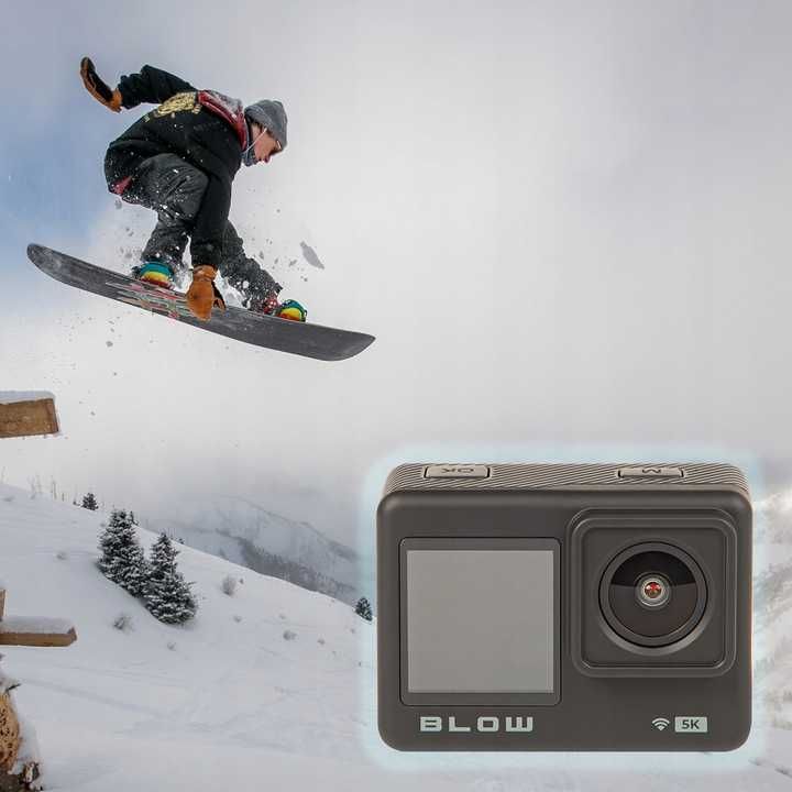 ZESTAW Kamera Sportowa GO PRO 4K WiFi usb UHH Mikrofon pilot uchwyty