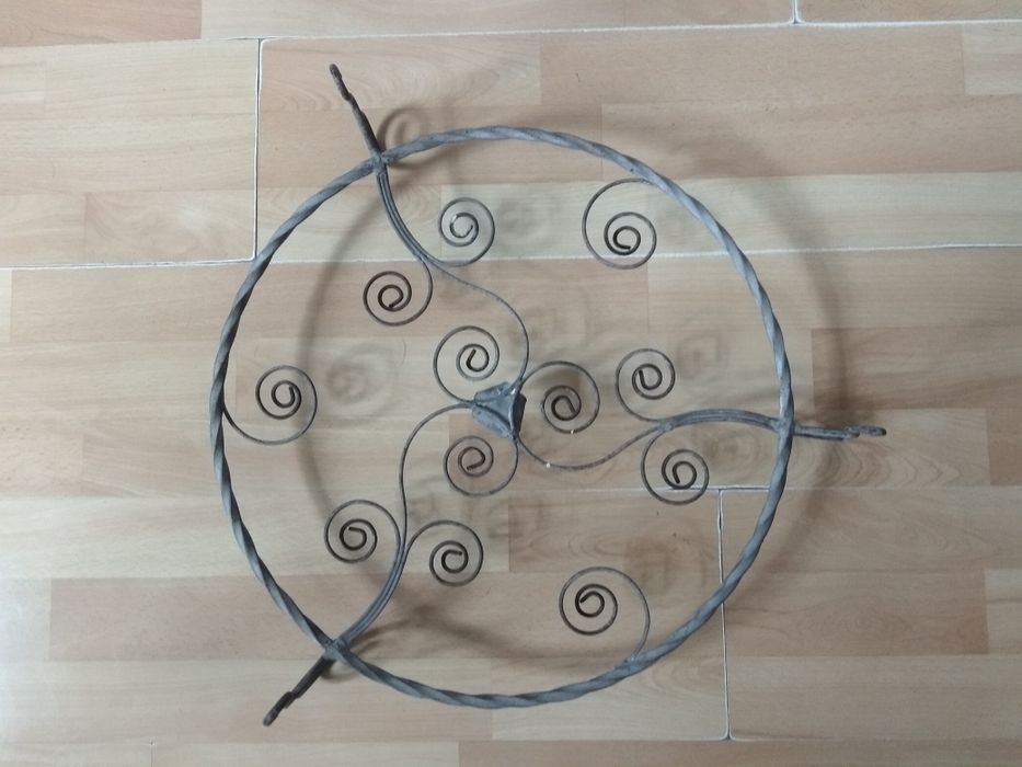 Podstawa do lampy lub dekoracja metal vintage PRL lata 50-60