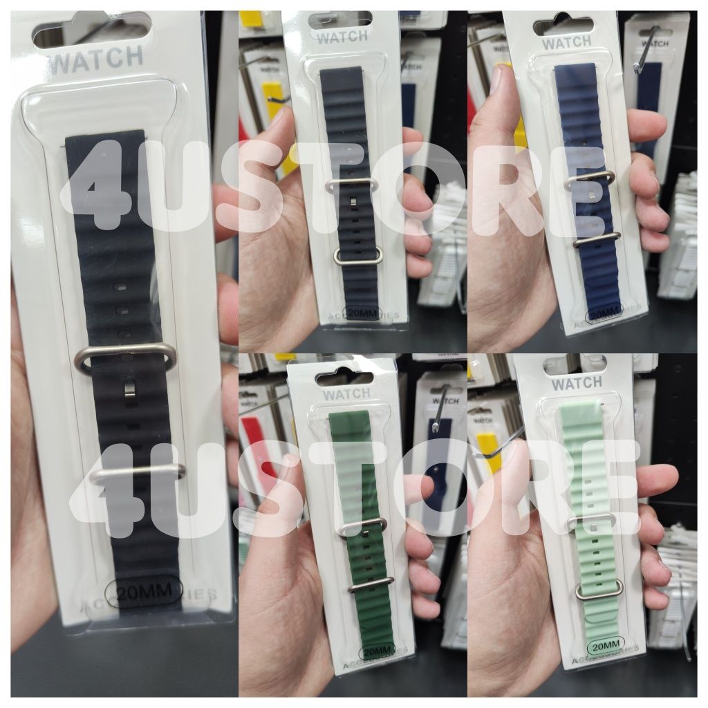 Ремешок Ocean Band 22 мм для Samsung Watch силикон цветной браслет