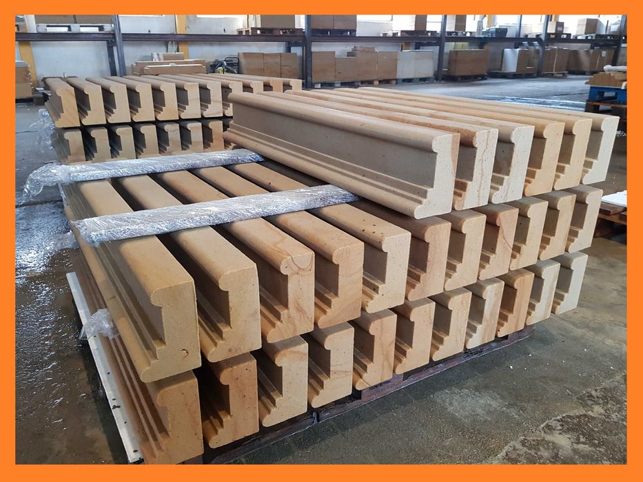 Gzyms elewacyjny z piaskowca O02_1 |100×16×10cm| Sztukateria kamienna