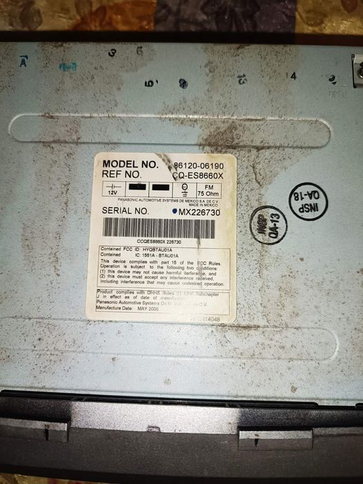 Магнитола Toyota Camry 40