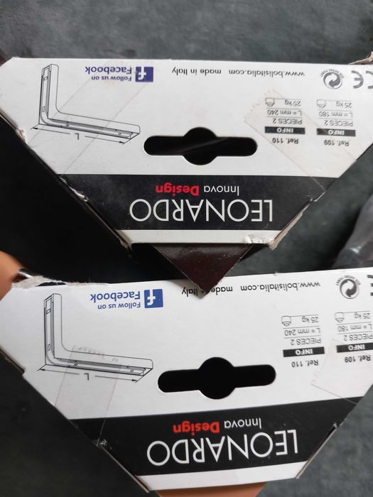 Uchwyty wsporniki do półki LEONARDO made in Italiy