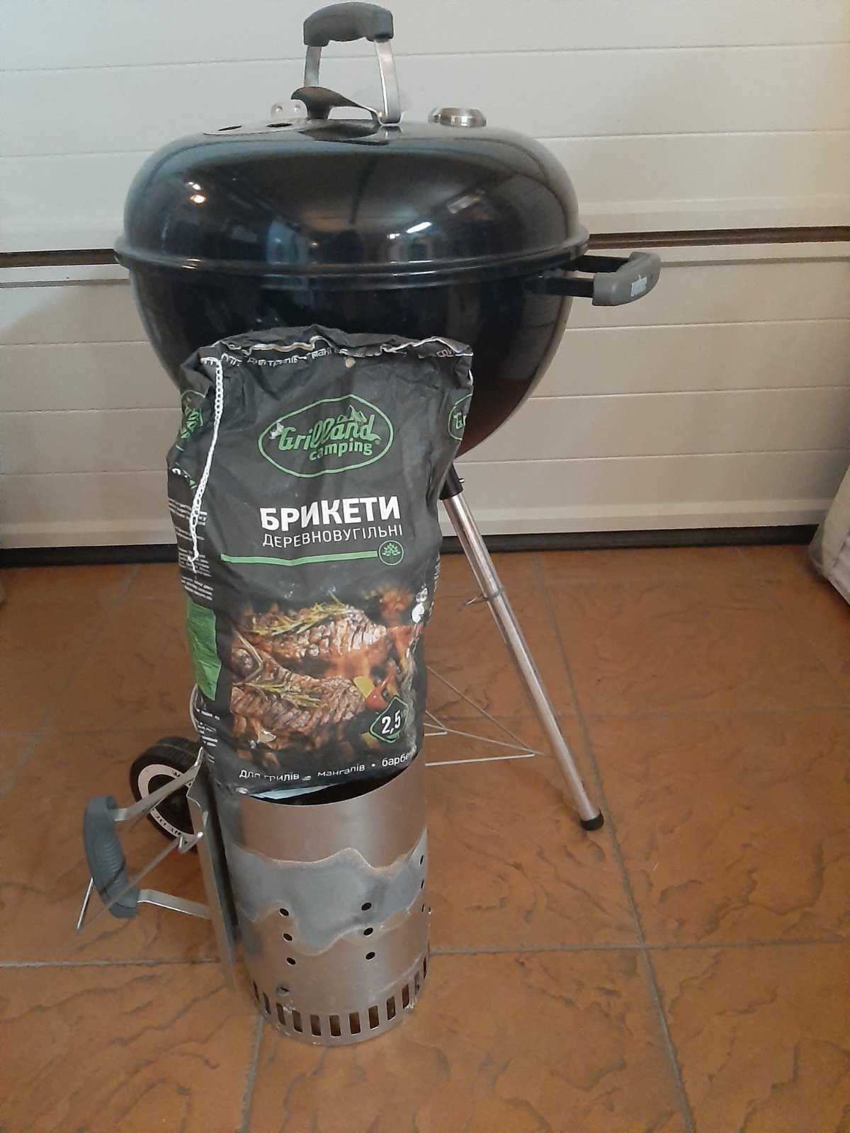 гриль угольный WEBER   47см  с термометром  + Стартер