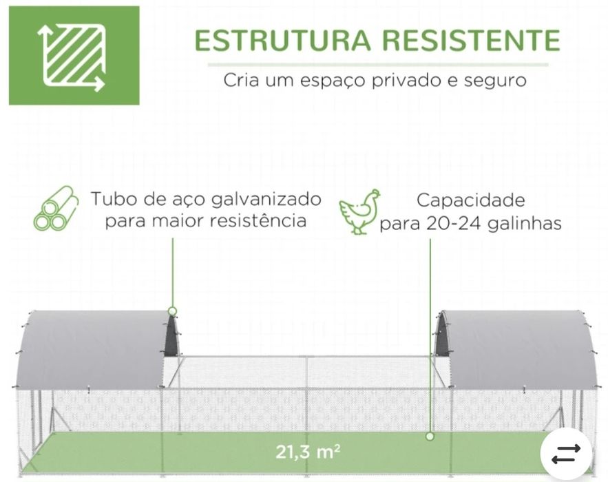 Galinheiro exterior aço galvanizado