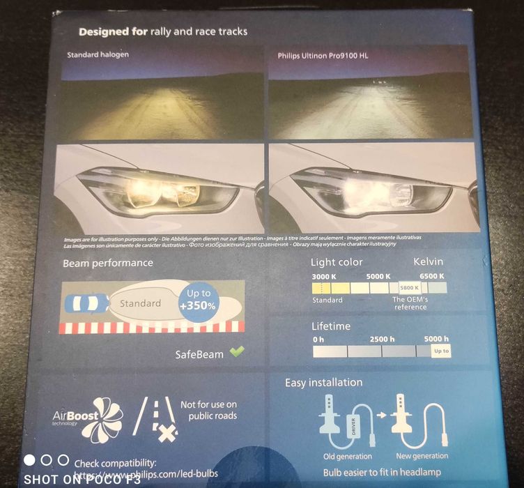 Żarówki LED-HL H11 Philips Ultinon Pro9100 HL nowy zestaw.