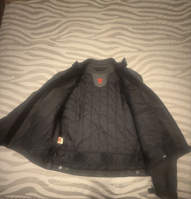 Casaco motar vintage em couro