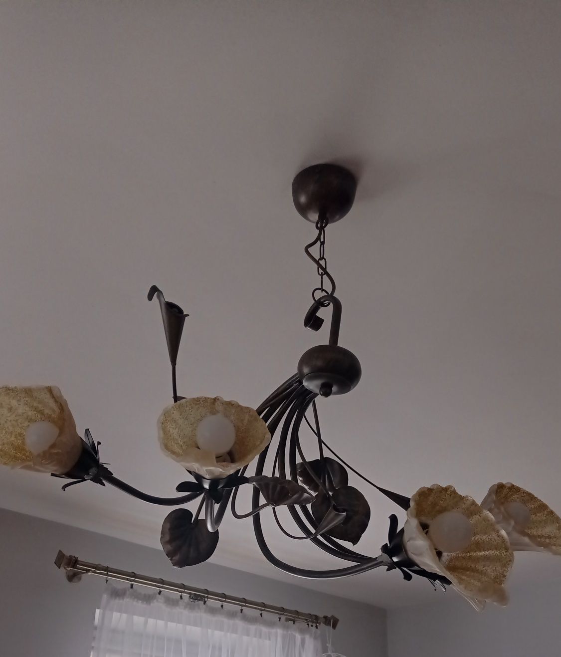 Żyrandol pięcioramienny plus dwa kinkiety