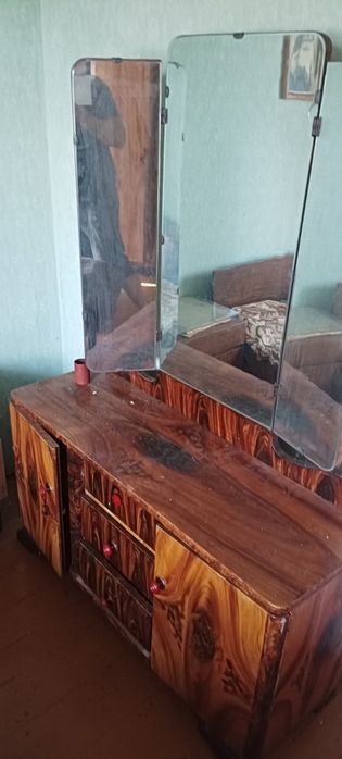 Toaletka stara  PRL lite drewno połysk babcina