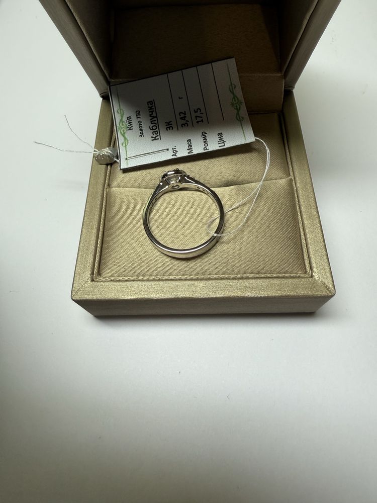 Кольцо Tiffany 750 проба 3.42 грамма, природные бриллианты 0.80 ct