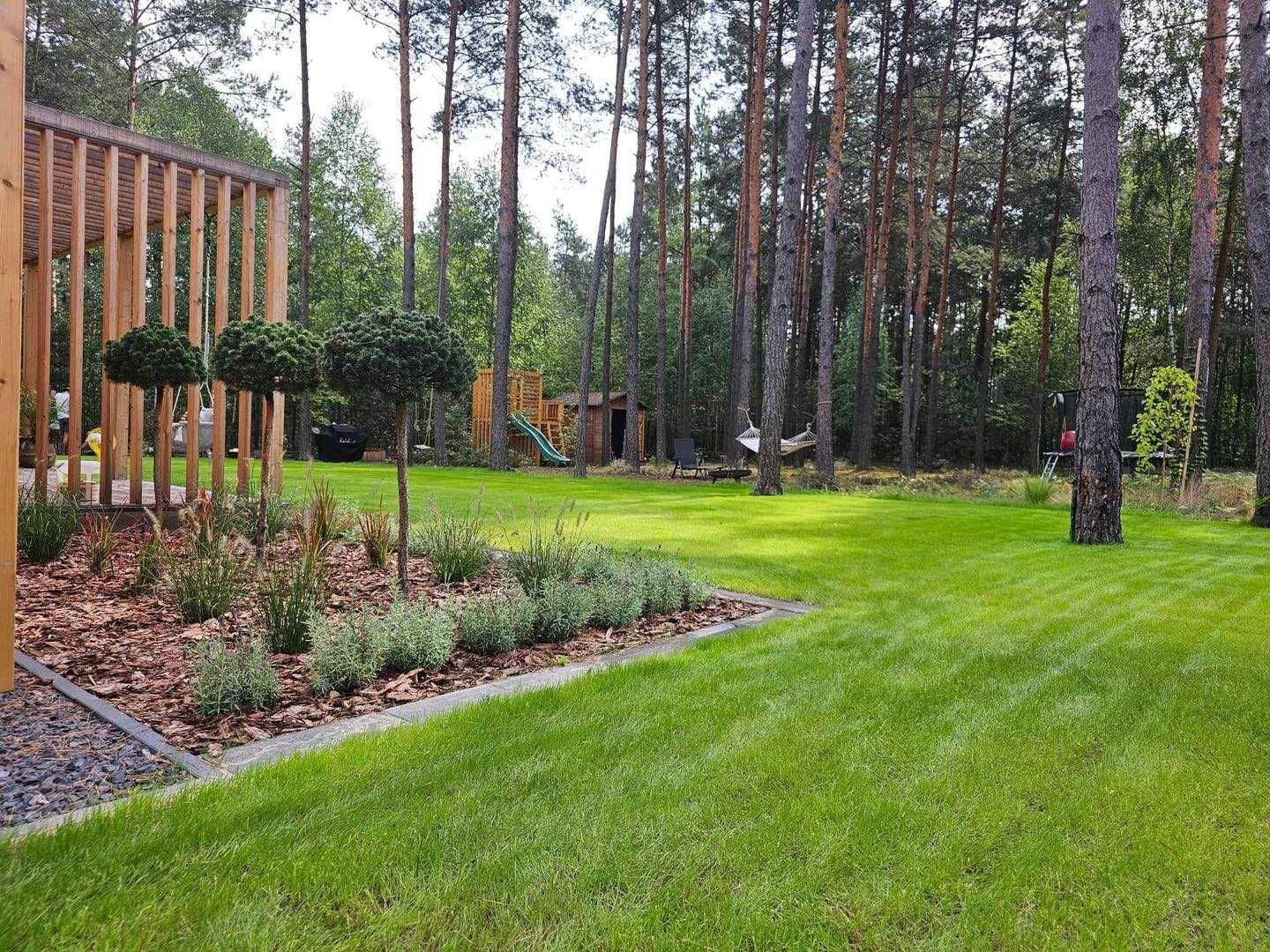 Projektowanie i kompleksowa realizacja ogrodów, roboty koszące