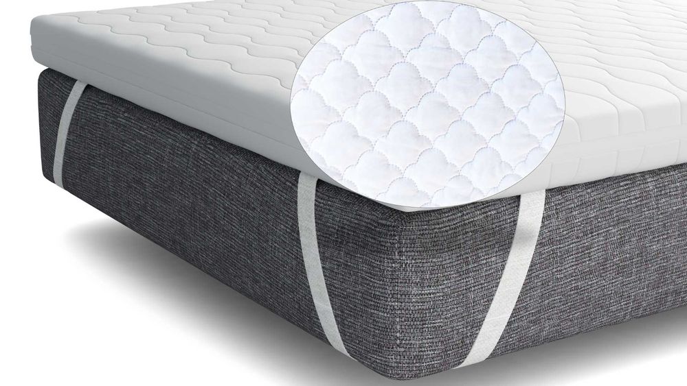 Pikowany ochraniacz na materac z gumami 160x200 KRAINA DOBREGO SNU