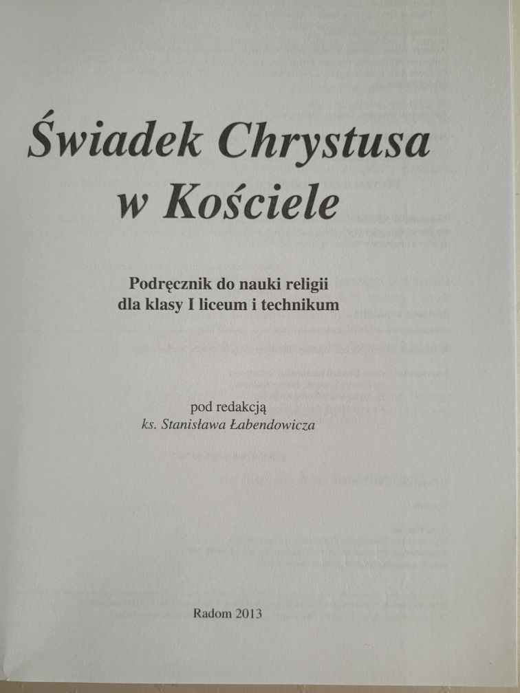 Katechizm . Świadek Chrystusa w Kościele. Podręcznik do 1 klasy