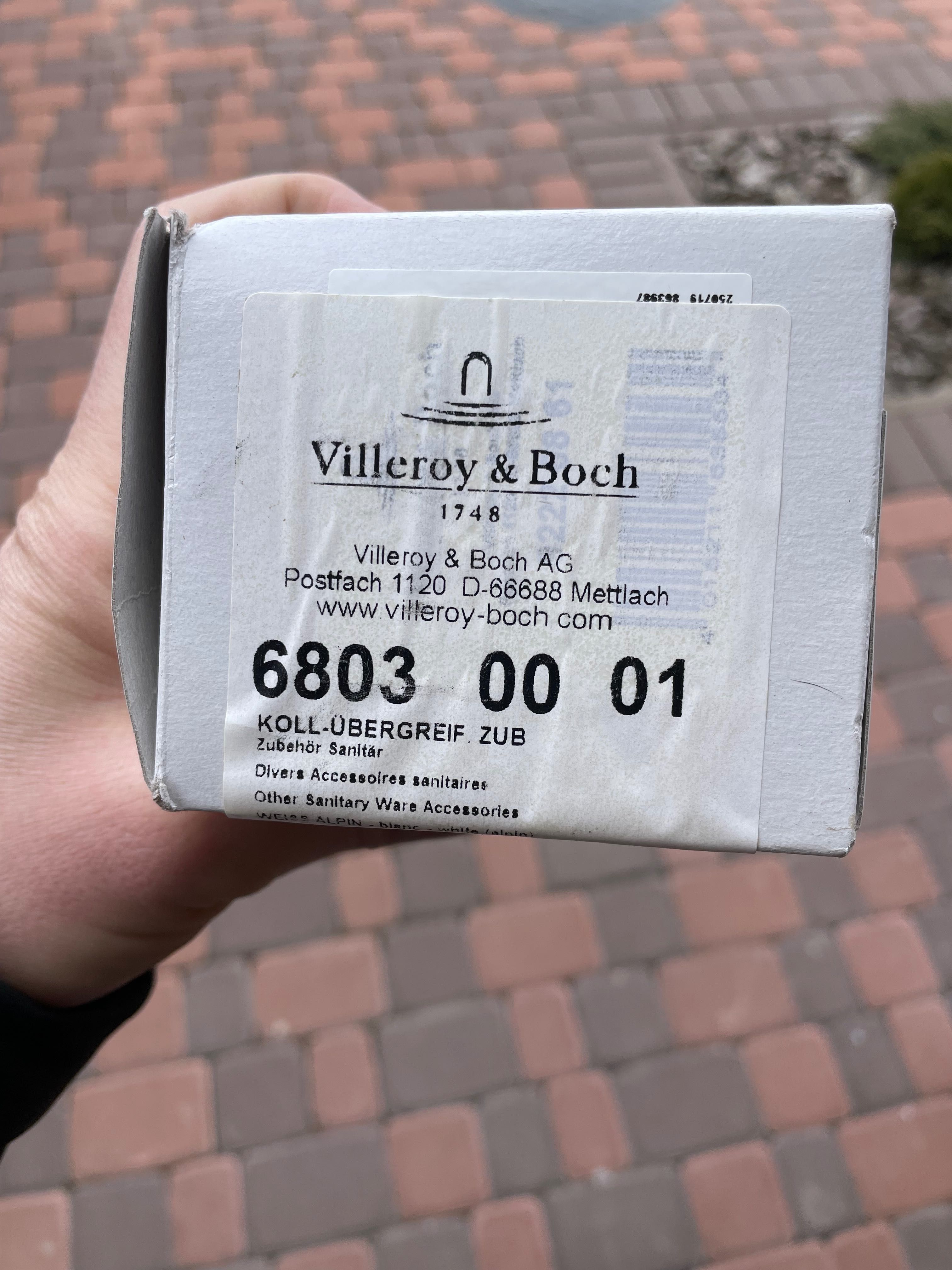 Донний клапан Villeroy&Boch з керамічною кришкою, білий (6803001)